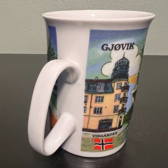 Vintage Gjøvik, Norway Souvenir Ceramic Mug ~ Norge `~  Made in Norway - Picture 4 of 7